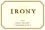 Irony Napa Valley Chardonnay 2009  Front Label