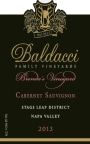Baldacci Family Vineyards Brenda's Vineyard Cabernet Sauvignon 2013 Front Label