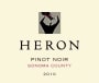 Heron Sonoma County Pinot Noir 2010  Front Label