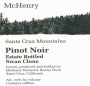 McHenry Vineyard Swan Clones Estate Pinot Noir 2010 Front Label