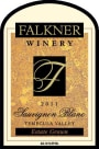 Falkner Winery Sauvignon Blanc 2011  Front Label