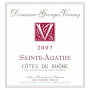 Georges Vernay Cotes du Rhone Sainte-Agathe 2007 Front Label