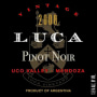 Luca G Lot Pinot Noir 2008 Front Label