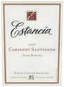 Estancia Cabernet Sauvignon 2007 Front Label
