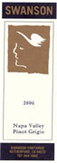 Swanson Pinot Grigio 2006 Front Label