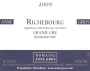 Domaine Anne Gros Richebourg Grand Cru 2009 Front Label