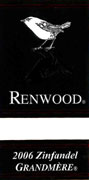 Renwood Grandmere Zinfandel 2006 Front Label