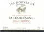 Les Douves de la Tour Carnet Haut-Medoc 2000 Front Label