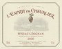 L'Esprit de Chevalier Pessac Leognan 2000 Front Label