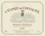 L'Esprit de Chevalier Pessac Leognan Blanc 2000 Front Label