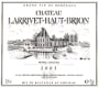 Chateau Larrivet Haut-Brion Blanc 2003 Front Label