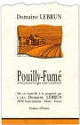 Domaine Lebrun Pouilly Fume 2006 Front Label