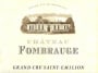 Chateau Fombrauge  2004 Front Label