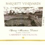 Barnett Vineyards Spring Mountain Cabernet Sauvignon 2006 Front Label