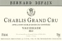Bernard Defaix Chablis Vaudesir Grand Cru 2012 Front Label
