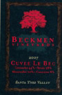 Beckmen Cuvee Le Bec 2007 Front Label