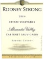 Rodney Strong Alexander Valley Estate Cabernet Sauvignon 2006 Front Label