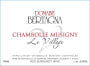 Domaine Bertagna Chambolle Musigny Le Village 2010 Front Label