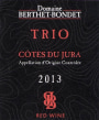 Berthet-Bondet Cotes du Jura Trio 2013 Front Label