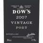 Dow's Vintage Port 2007 Front Label