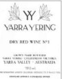 Yarra Yering No. 1 Dry Red 2002 Front Label