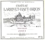 Chateau Larrivet Haut-Brion  2003 Front Label