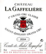 Chateau La Gaffeliere  2004 Front Label