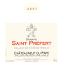 Domaine Saint Prefert Chateauneuf-du-Pape Collection Charles Giraud 2007 Front Label