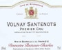 Domaine Buisson-Charles Volnay Santenots Premier Cru 2009 Front Label