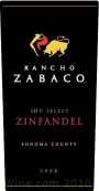 Rancho Zabaco Heritage Vines Zinfandel 2008 Front Label