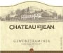 Chateau St. Jean Gewurztraminer 1998 Front Label