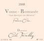 Domaine Cecile Tremblay Vosne-Romanee Les Rouges du Dessus Premier Cru 2008 Front Label