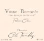 Domaine Cecile Tremblay Vosne-Romanee Les Rouges du Dessus Premier Cru 2013 Front Label