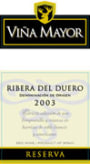 Vina Mayor Reserva 2003 Front Label