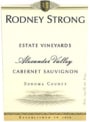 Rodney Strong Alexander Valley Estate Cabernet Sauvignon 2007 Front Label