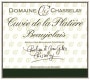 Domaine Chasselay Beaujolais Cuvee de la Platiere 2011 Front Label