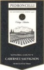 Pedroncelli Vintage Selection Cabernet Sauvignon 1998 Front Label