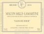 Cordier Macon Milly Lamartine Le Verdat 2014 Front Label
