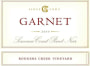 Garnet Rodgers Creek Vineyard Pinot Noir 2010 Front Label