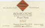 Domaine Daniel Rion & Fils Bourgogne Pinot Noir 2007 Front Label
