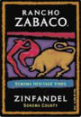 Rancho Zabaco Heritage Vine Zinfandel 1997 Front Label