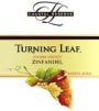 Turning Leaf Coastal Reserve Zinfandel 1996 Front Label