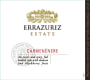 Errazuriz Estate Carmenere 2009 Front Label