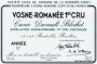 Domaine de la Romanee-Conti Vosne-Romanee Cuvee Duvault-Blochet Premier Cru 2008 Front Label