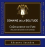 Domaine de la Solitude Chateauneuf-du-Pape Reserve Secrete 2010 Front Label