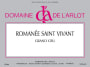Domaine de l'Arlot Romanee Saint Vivant Grand Cru 2010 Front Label