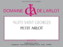 Domaine de l'Arlot Nuit Saint Georges Petit Arlot 2011 Front Label