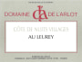 Domaine de l'Arlot Cote de Nuits Villages Au Leurey Blanc 2014 Front Label
