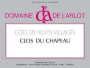 Domaine de l'Arlot Cote de Nuits Clos du Chapeau Villages 2013 Front Label