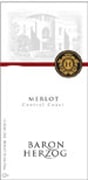 Baron Herzog Merlot (OU Kosher) 2007 Front Label